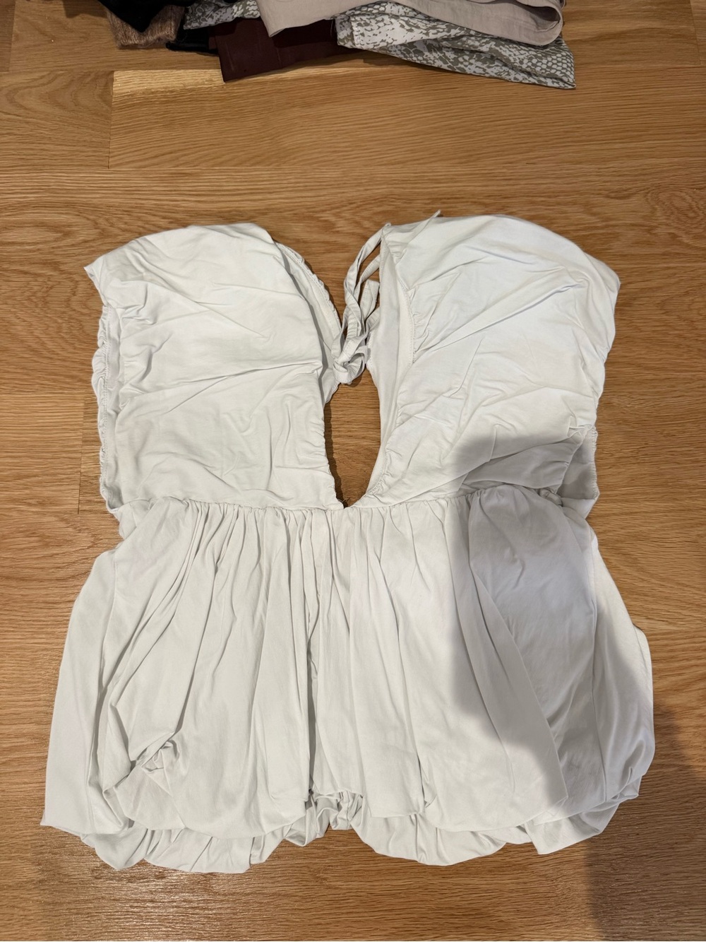 Women’s White Tie-Back Tank Top